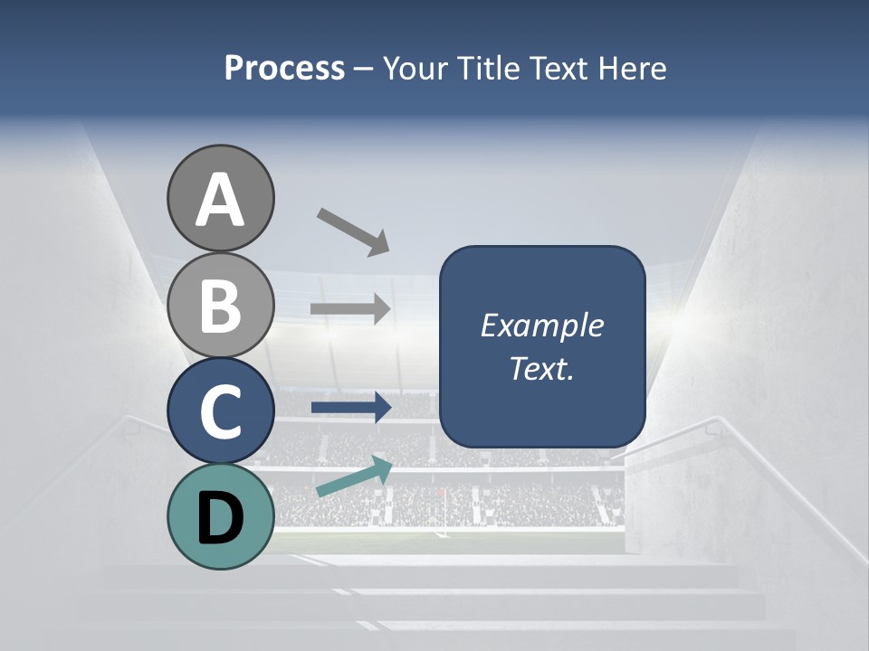 Soccer Field Stair Atmosphere PowerPoint Template
