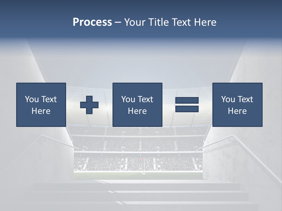 Soccer Field Stair Atmosphere PowerPoint Template