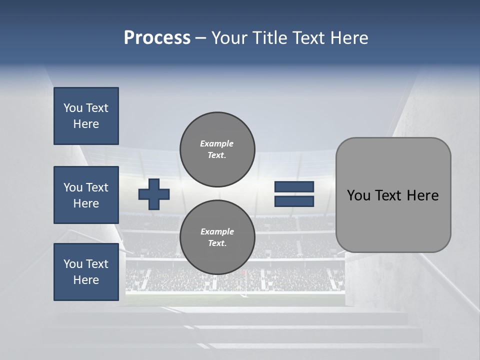 Soccer Field Stair Atmosphere PowerPoint Template