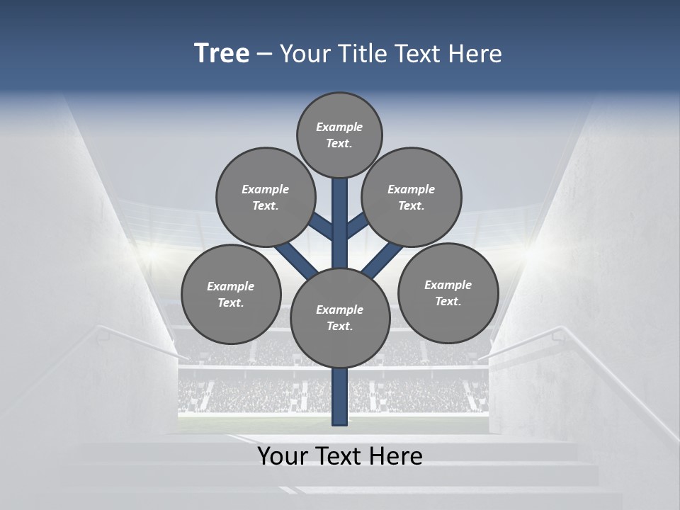 Soccer Field Stair Atmosphere PowerPoint Template