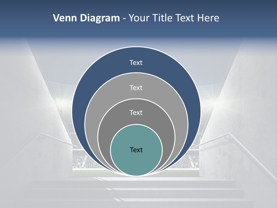 Soccer Field Stair Atmosphere PowerPoint Template