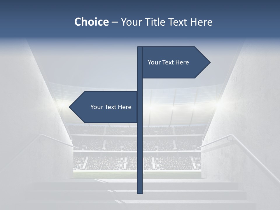 Soccer Field Stair Atmosphere PowerPoint Template