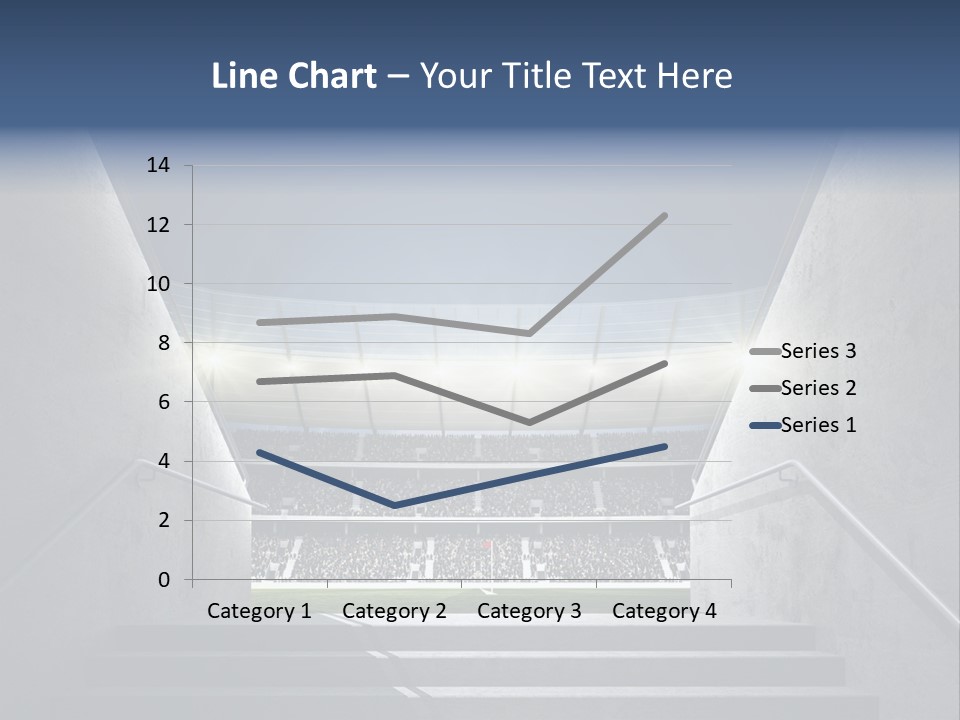 Soccer Field Stair Atmosphere PowerPoint Template
