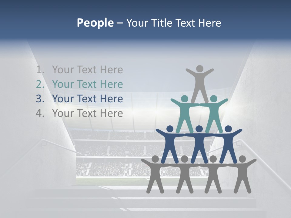 Soccer Field Stair Atmosphere PowerPoint Template