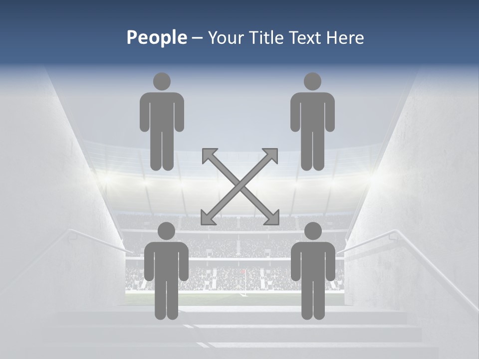 Soccer Field Stair Atmosphere PowerPoint Template