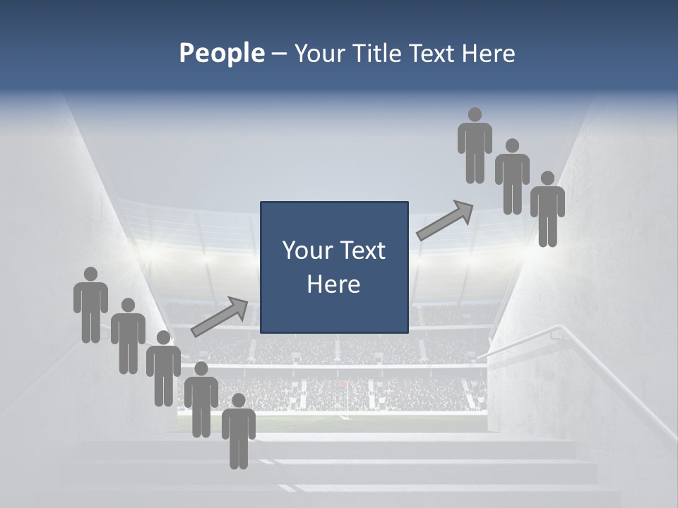Soccer Field Stair Atmosphere PowerPoint Template