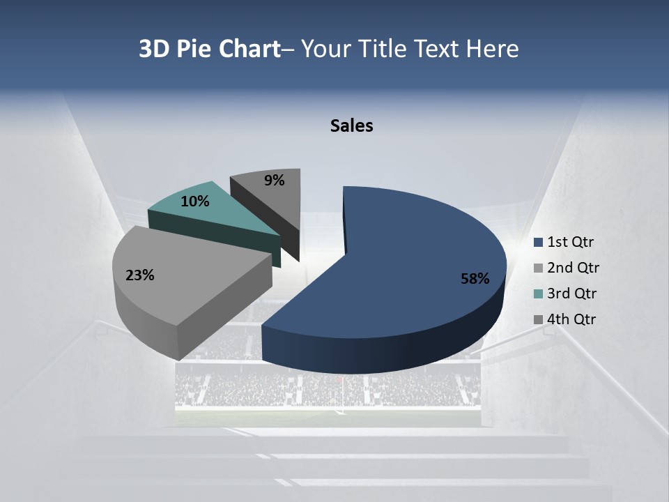 Soccer Field Stair Atmosphere PowerPoint Template