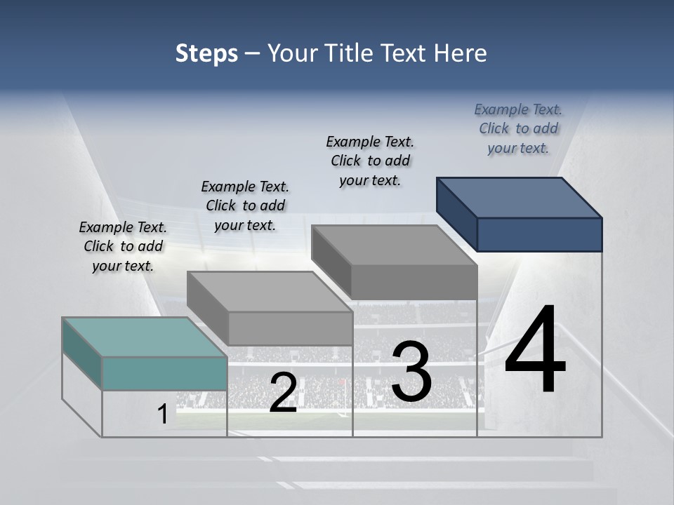 Soccer Field Stair Atmosphere PowerPoint Template