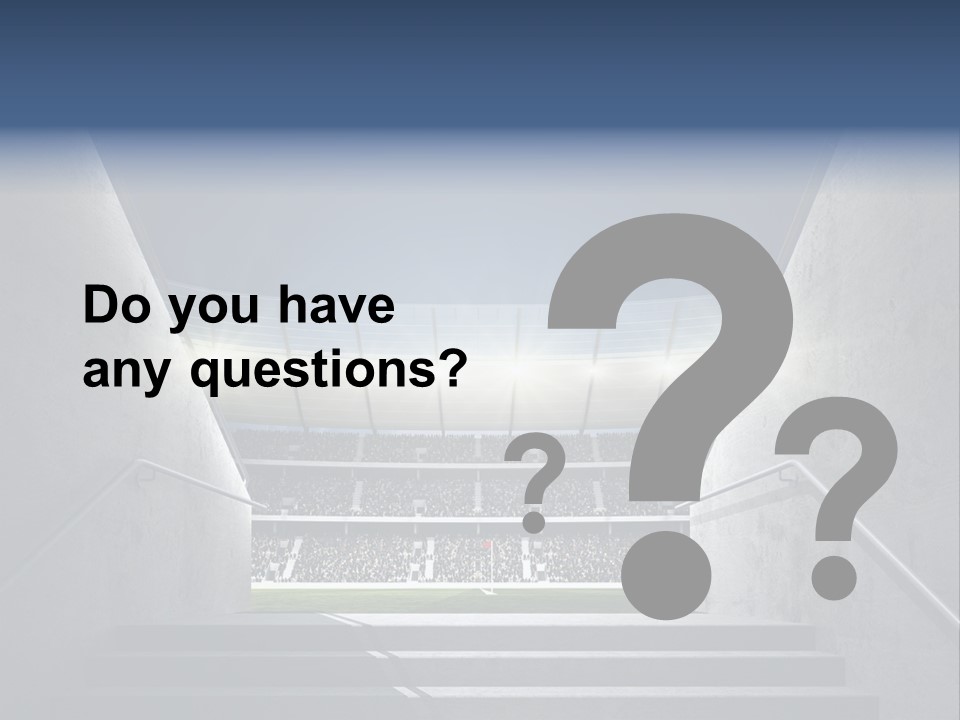 Soccer Field Stair Atmosphere PowerPoint Template