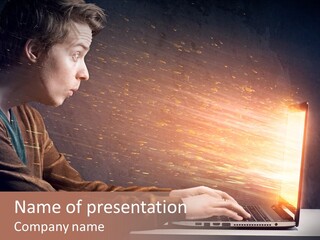 Film Laptop Browsing PowerPoint Template