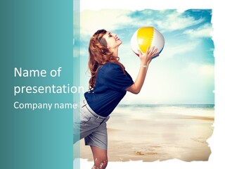 Summer Beach Playful PowerPoint Template