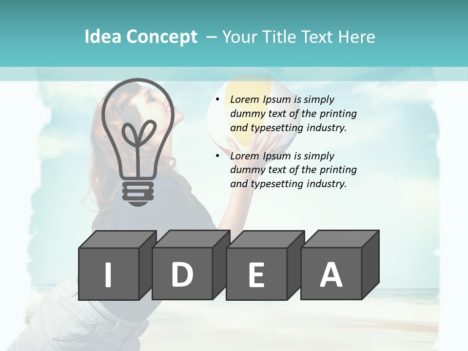 Summer Beach Playful PowerPoint Template