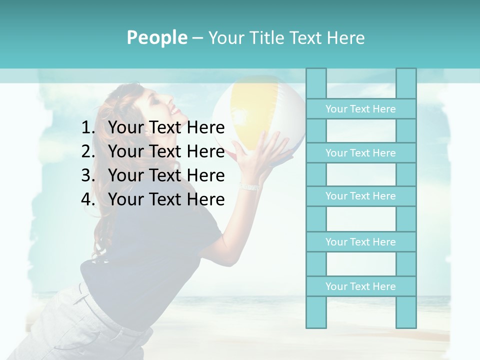 Summer Beach Playful PowerPoint Template