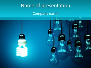 Object Economical Bulb PowerPoint Template