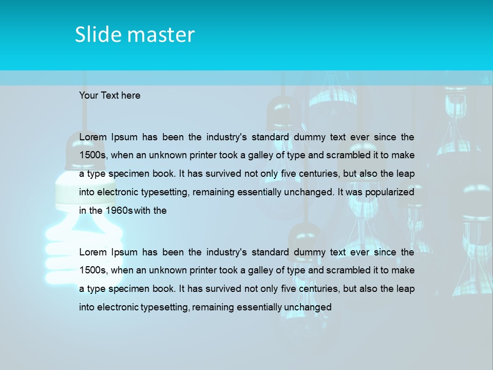 Object Economical Bulb PowerPoint Template