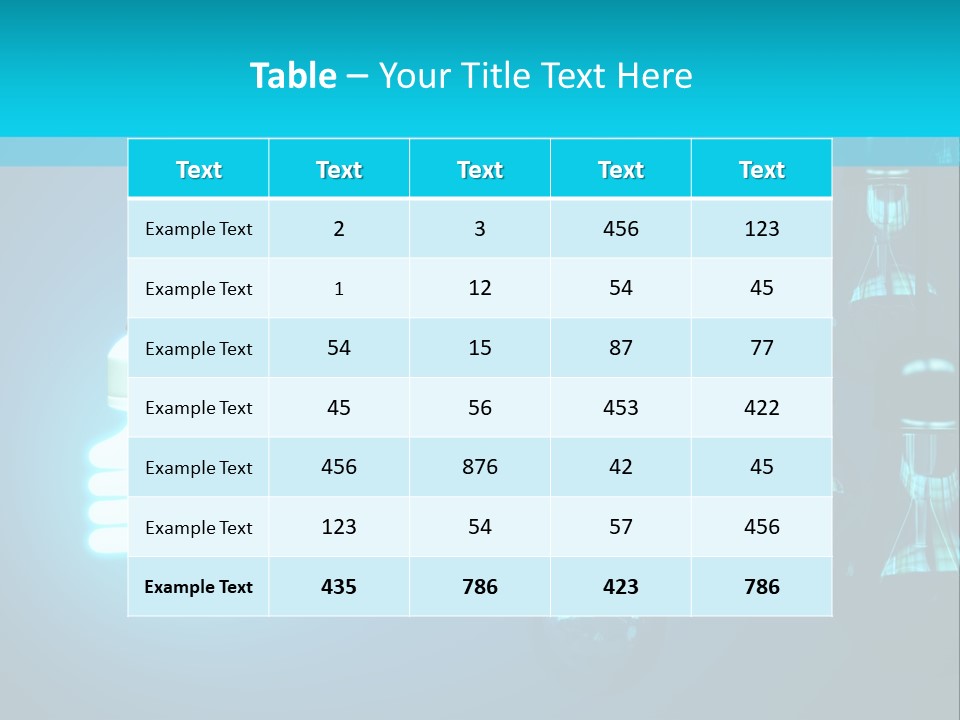 Object Economical Bulb PowerPoint Template