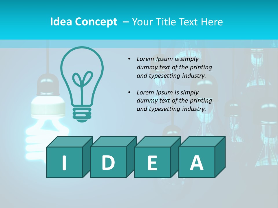 Object Economical Bulb PowerPoint Template