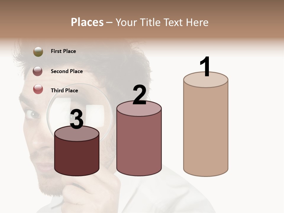 Businessman Analyzing Spy PowerPoint Template