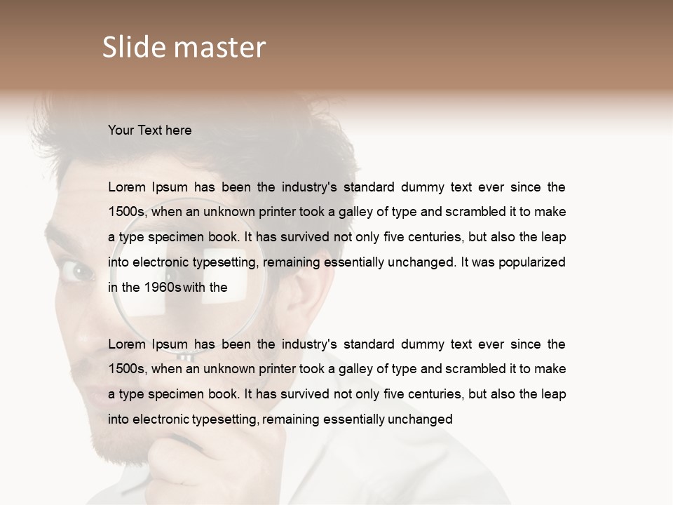 Businessman Analyzing Spy PowerPoint Template
