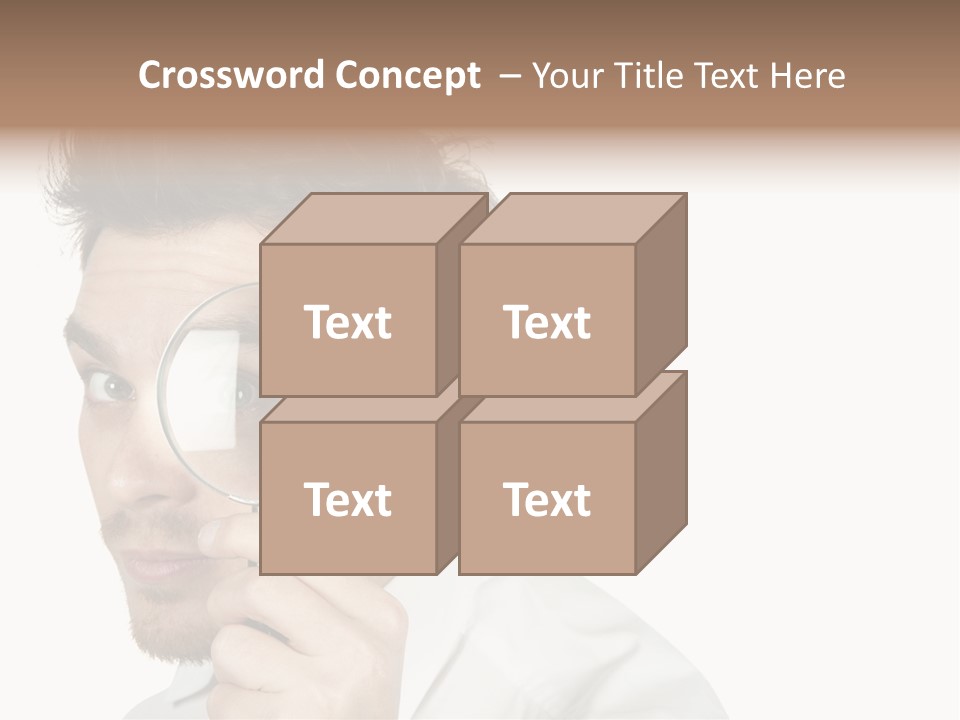 Businessman Analyzing Spy PowerPoint Template