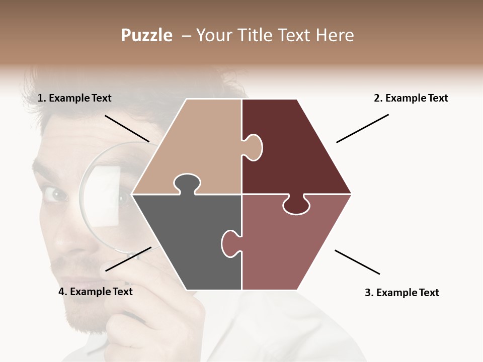 Businessman Analyzing Spy PowerPoint Template