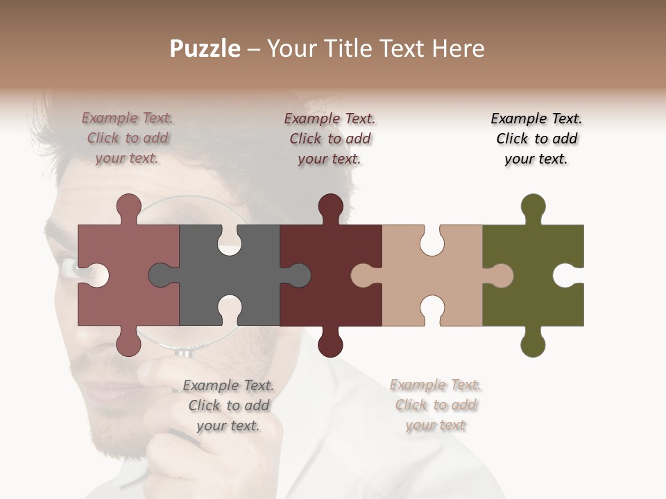 Businessman Analyzing Spy PowerPoint Template