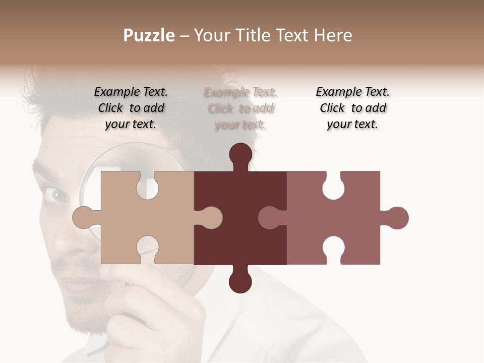 Businessman Analyzing Spy PowerPoint Template