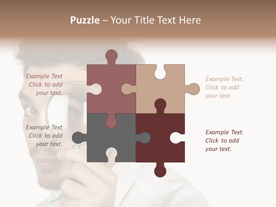 Businessman Analyzing Spy PowerPoint Template