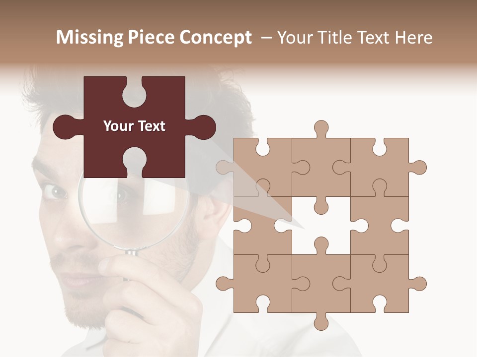 Businessman Analyzing Spy PowerPoint Template