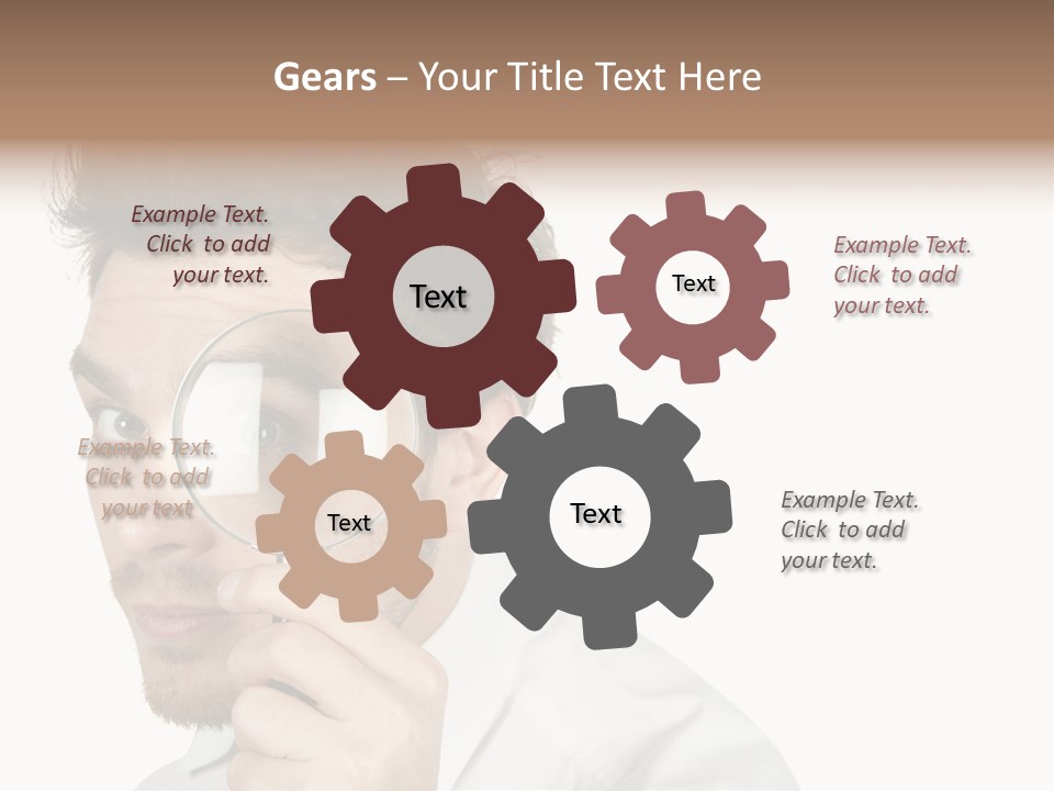 Businessman Analyzing Spy PowerPoint Template