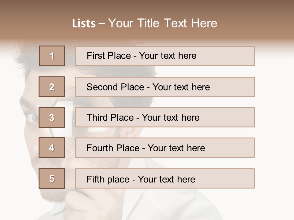 Businessman Analyzing Spy PowerPoint Template