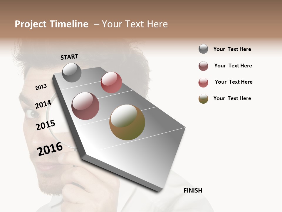 Businessman Analyzing Spy PowerPoint Template