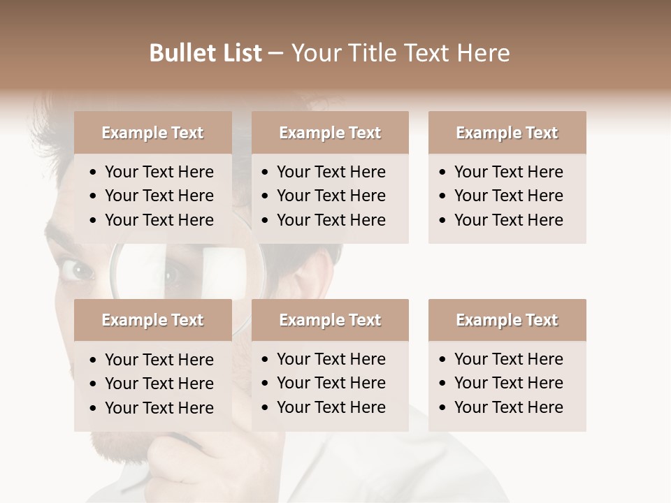 Businessman Analyzing Spy PowerPoint Template