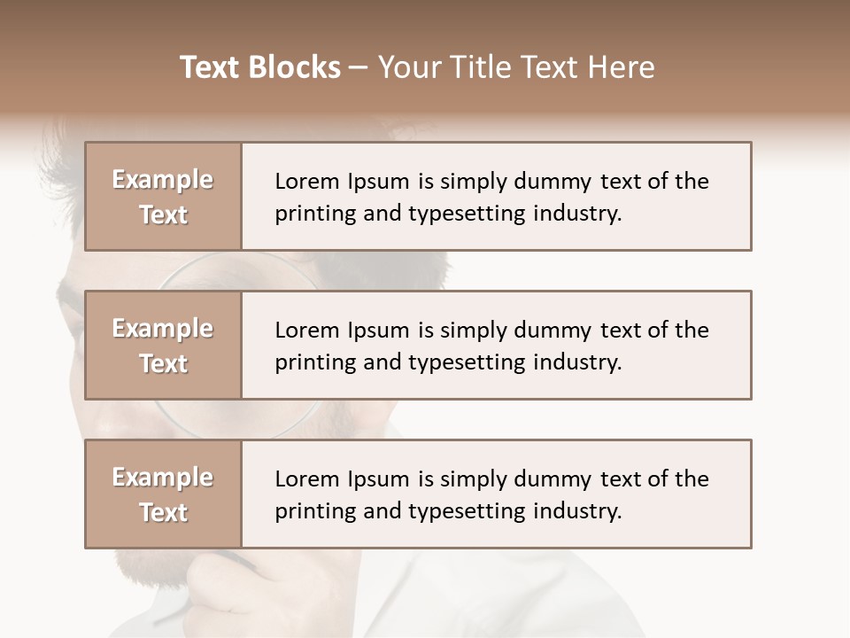 Businessman Analyzing Spy PowerPoint Template