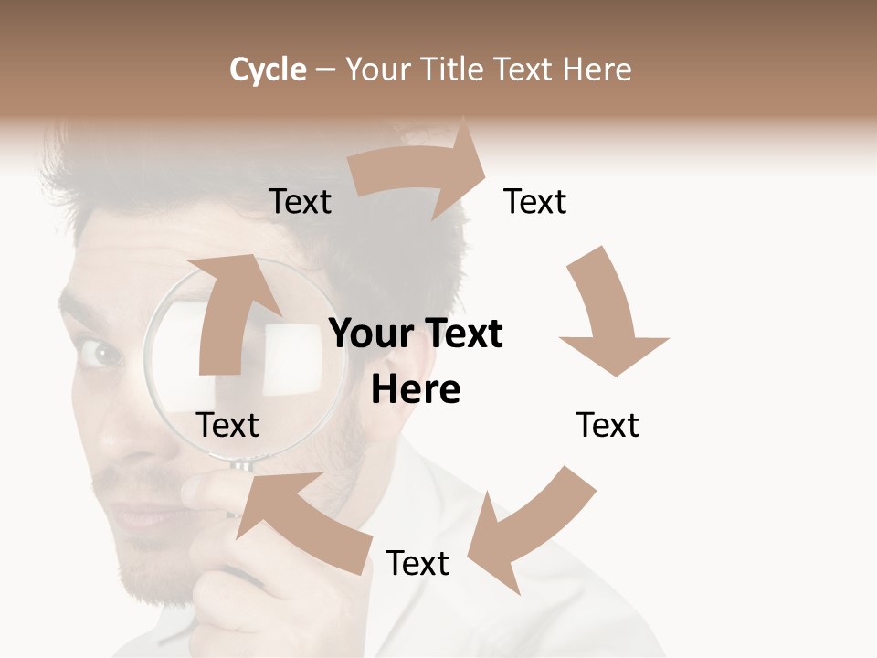 Businessman Analyzing Spy PowerPoint Template