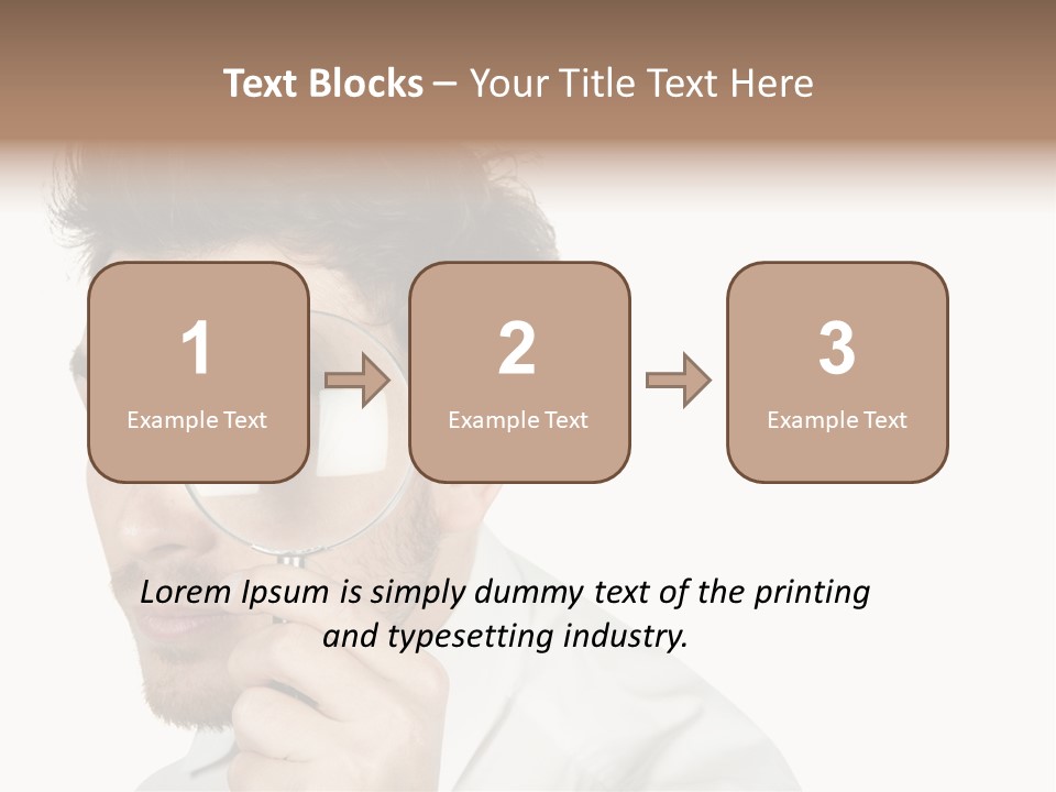 Businessman Analyzing Spy PowerPoint Template