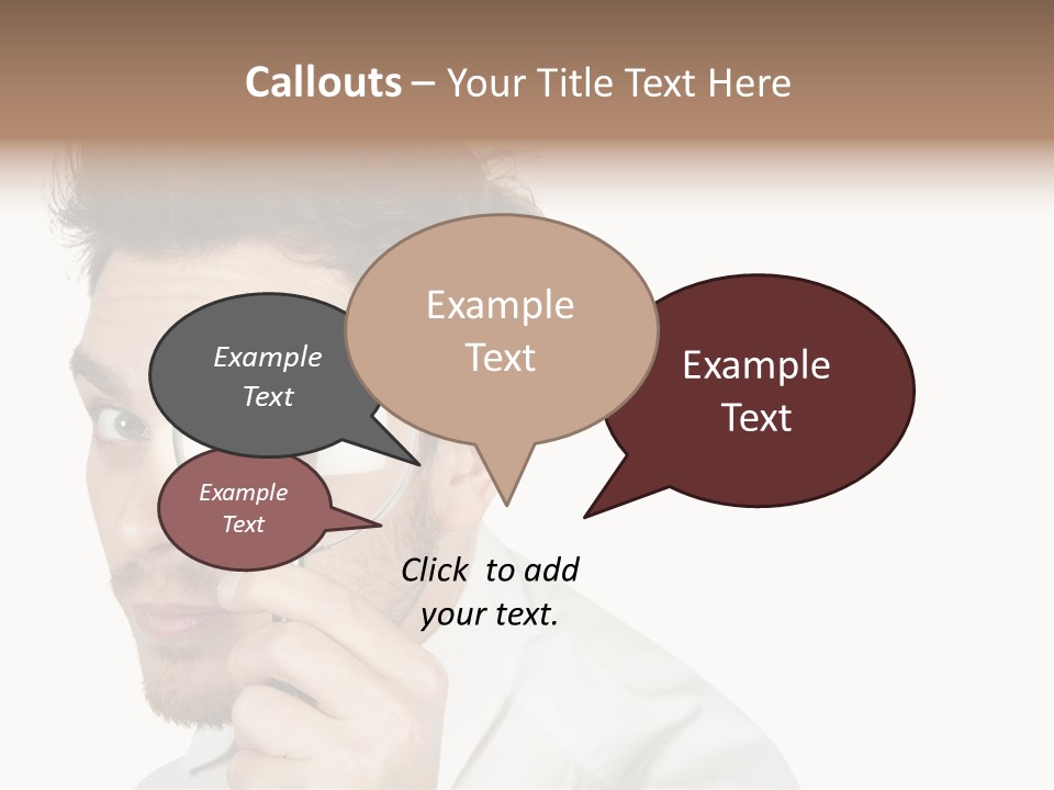 Businessman Analyzing Spy PowerPoint Template