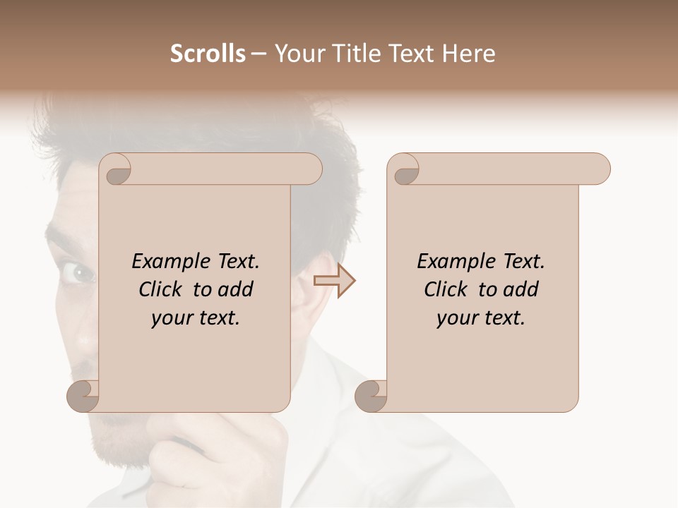 Businessman Analyzing Spy PowerPoint Template