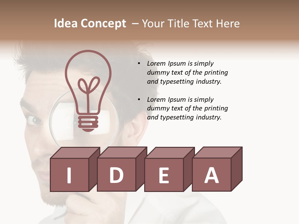 Businessman Analyzing Spy PowerPoint Template