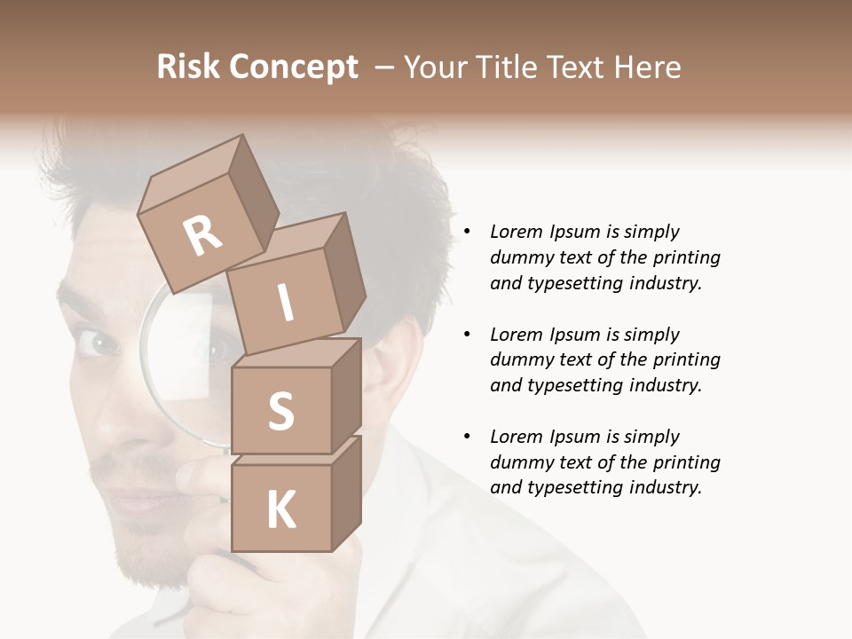 Businessman Analyzing Spy PowerPoint Template