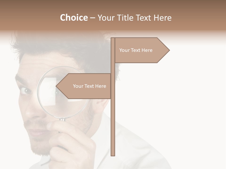 Businessman Analyzing Spy PowerPoint Template