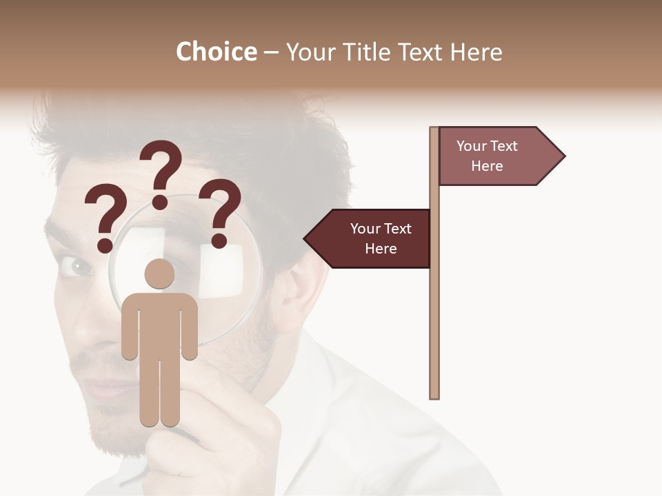 Businessman Analyzing Spy PowerPoint Template