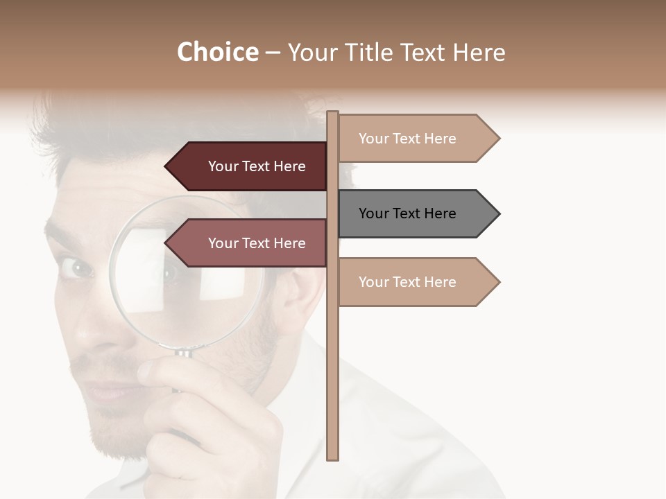 Businessman Analyzing Spy PowerPoint Template