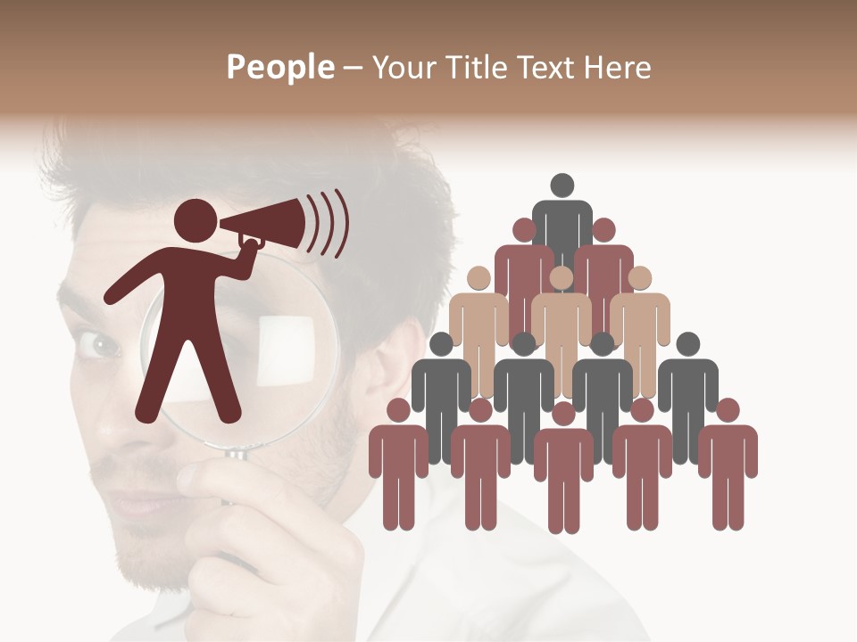 Businessman Analyzing Spy PowerPoint Template