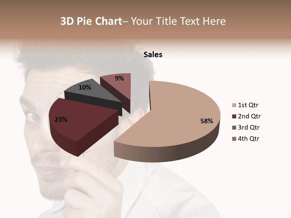 Businessman Analyzing Spy PowerPoint Template