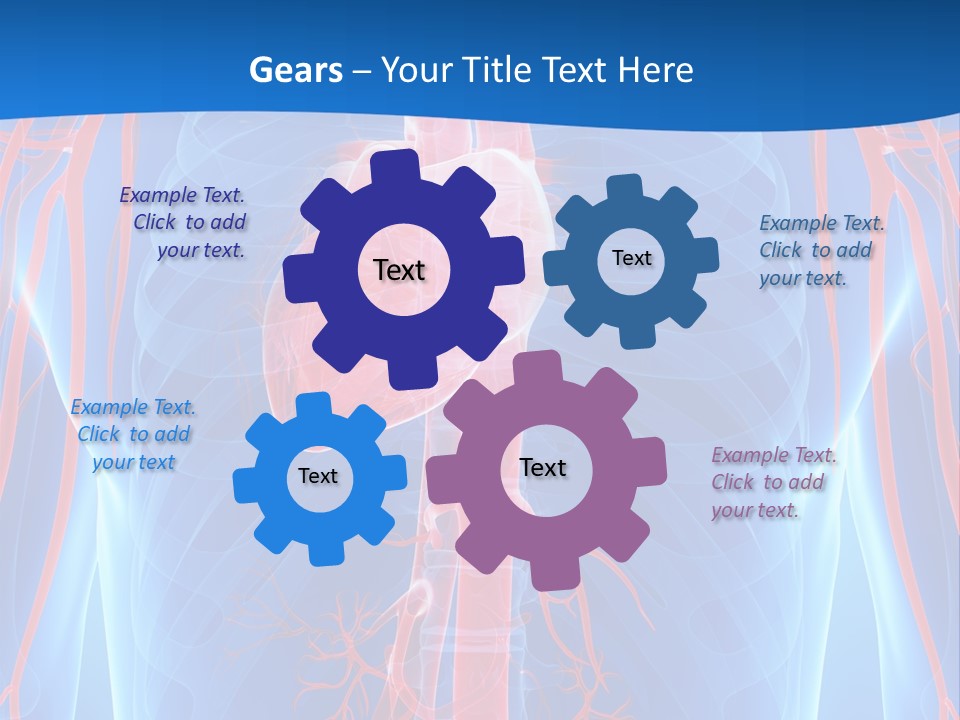 Red Human Brain PowerPoint Template