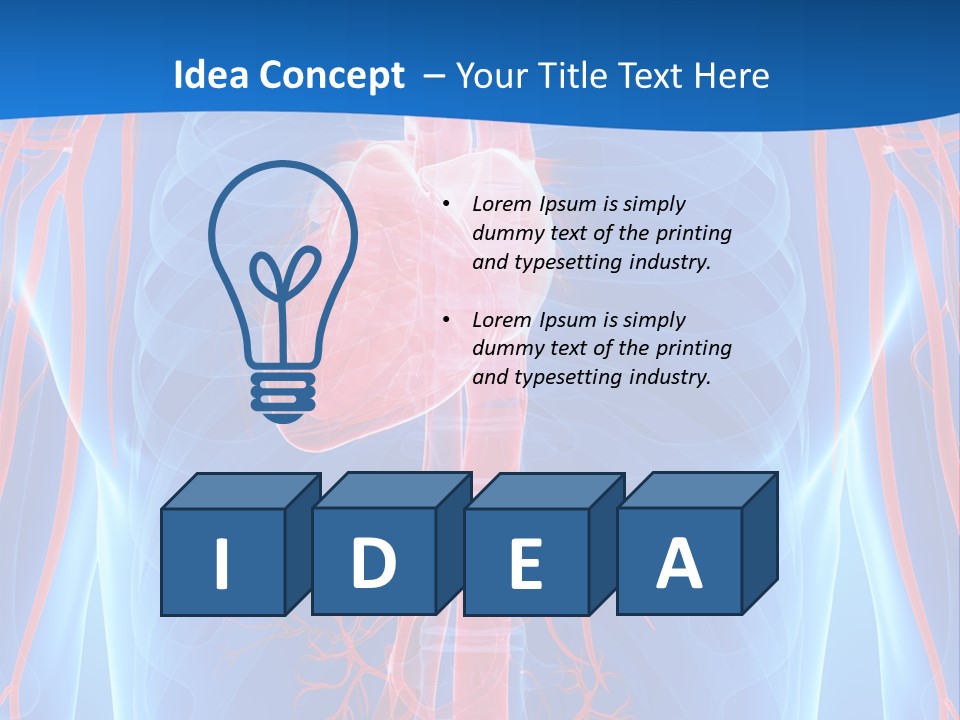 Red Human Brain PowerPoint Template