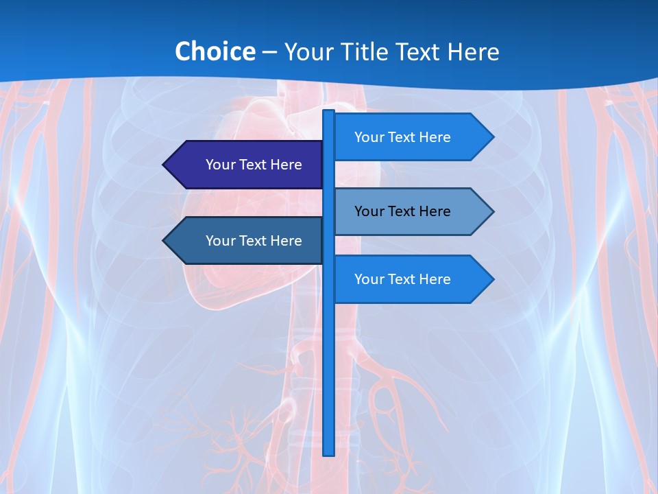 Red Human Brain PowerPoint Template