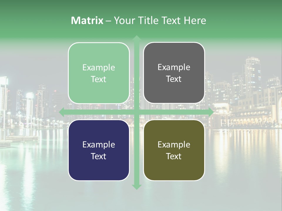 Holiday Destination Attraction Water Reflection PowerPoint Template