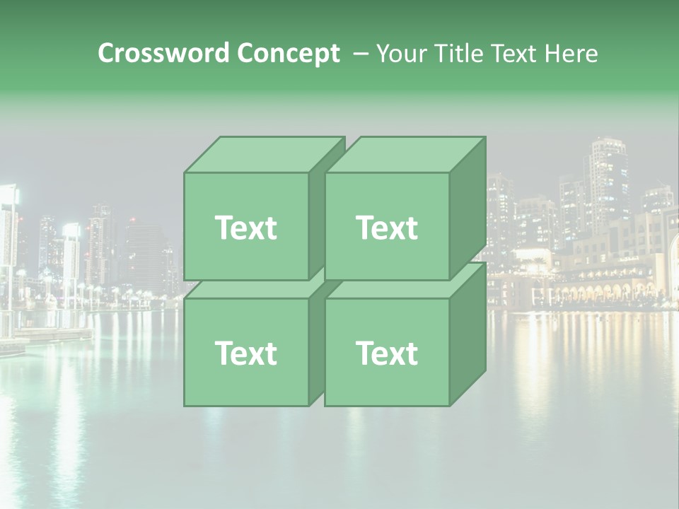 Holiday Destination Attraction Water Reflection PowerPoint Template